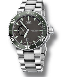 Reloj Hombre Oris Aquis Small Second Date Army 74376734137