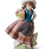 Figura Lladró Brillo “Linda con Cesta" 01005221