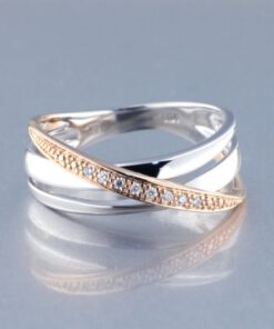 Sortija Oro Bicolor Diamantes 435015
