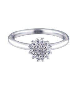 Sortija Roseta Oro Blanco Diamantes 164512