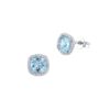 Pendientes Oro Blanco Topacio Azul 453022