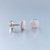 Pendiente Oro Blanco Roseta Diamante 402422
