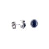 Pendientes Oro Blanco Zafiro Diamantes 657222