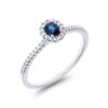 Sortija Oro Blanco Zafiro Diamante 718912