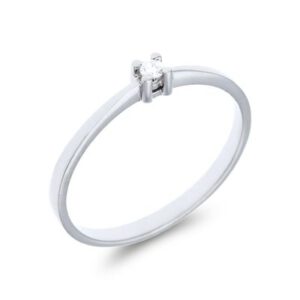 Solitario Oro Blanco Diamante 318912