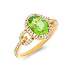 Sortija Oro Diamante Peridoto 888511PER