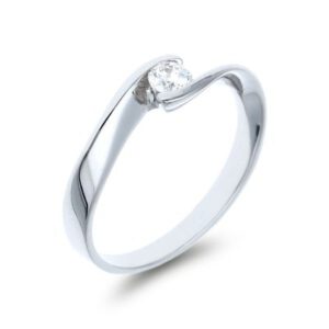 Solitario Oro Blanco Diamante A356412