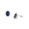 Pendientes Oro Blanco Zafiro Diamantes AT399522ZAF